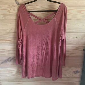 Cross back soft and sexy T-shirt